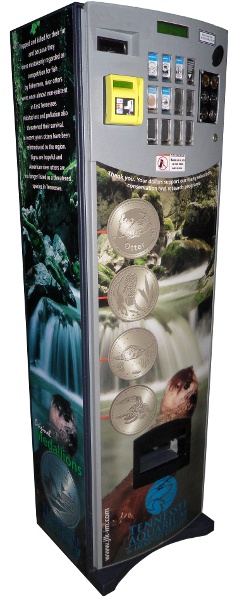 Medallion Vending Fun Otter Machine at Tennessee Aquarium